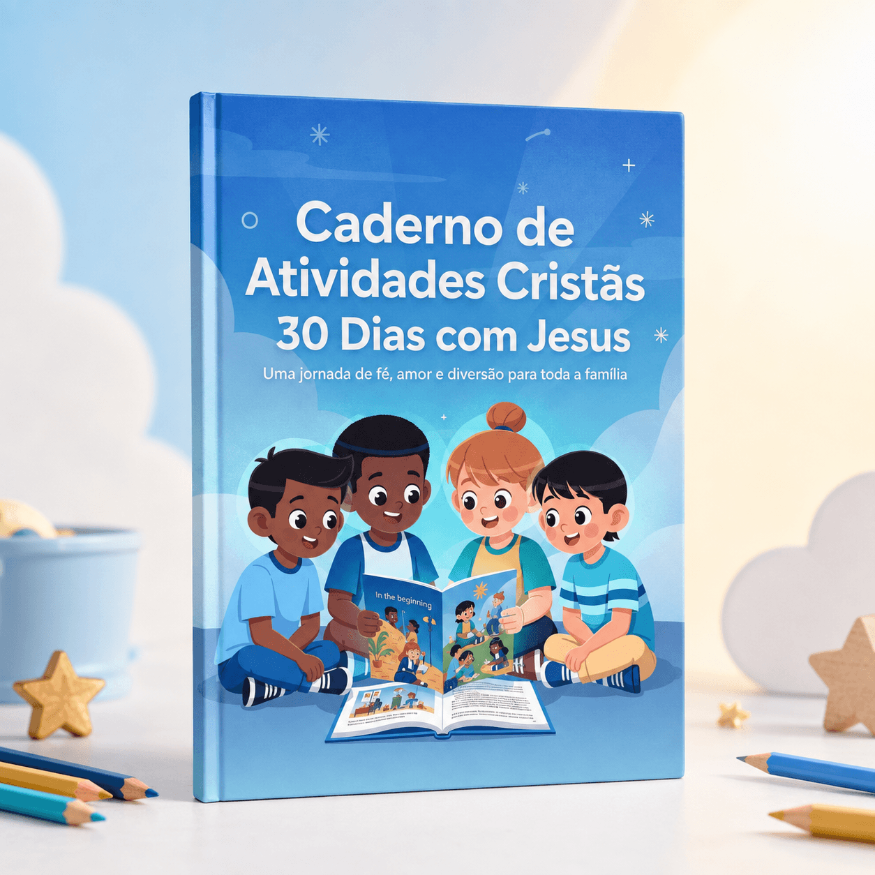 Capa do Caderno de Atividades Cristãs - 30 Dias com Jesus